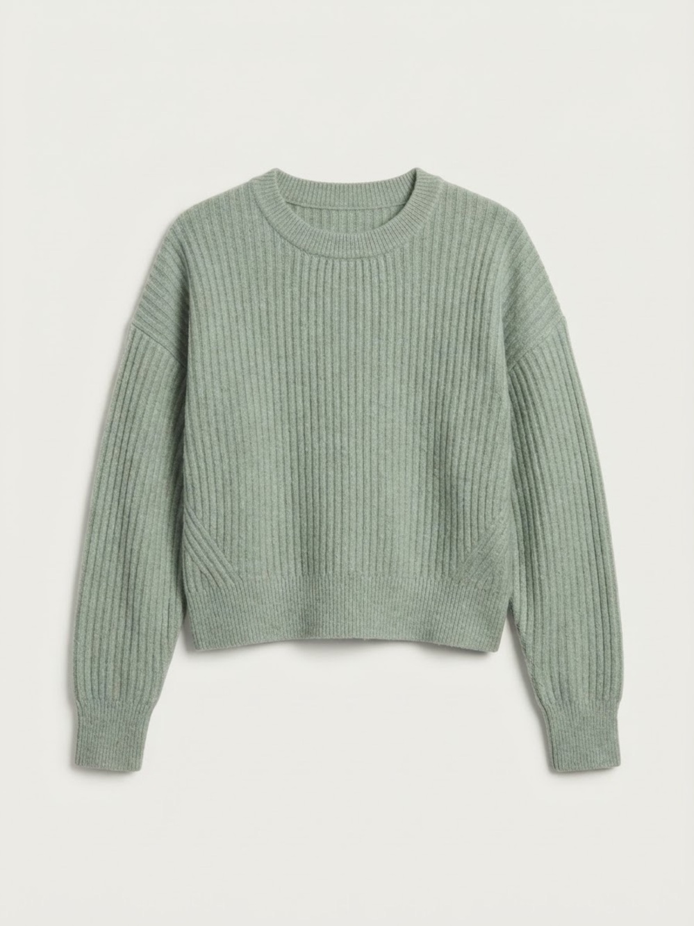 Garage Green Ribbed Crewneck Pullover Sweater Size P/S (XS/S)